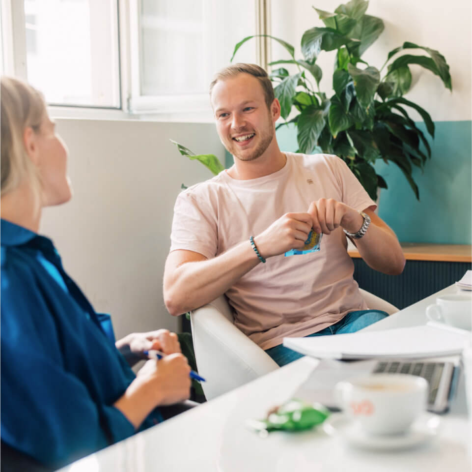 People enjoying products bought from a boost machine